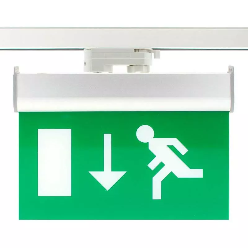 Luz Emergencia Permanente Para Carril Trifásico Emergency Rail Exit, Verde En Oferta Luz Emergencia Permanente Para Carril Trifásico Emergency Rail Exit