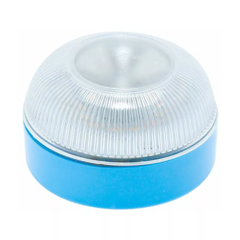 Luz de Emergencia LED para Coches V16 IP65 Homologada DGT + Base Magnética (Batería Incluida) Blanco Cálido 3000K Azul