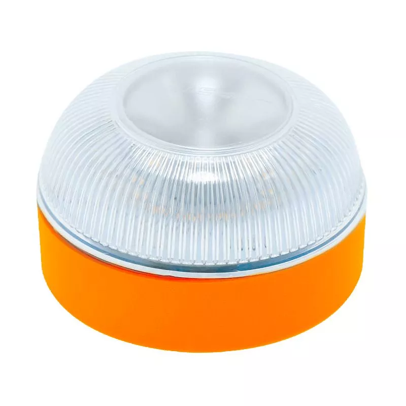 Luz de Emergencia LED para Vehículos V16 IP54 Homologada DGT + Base Magnética (Batería Incluida) 3000+6000 Naranja