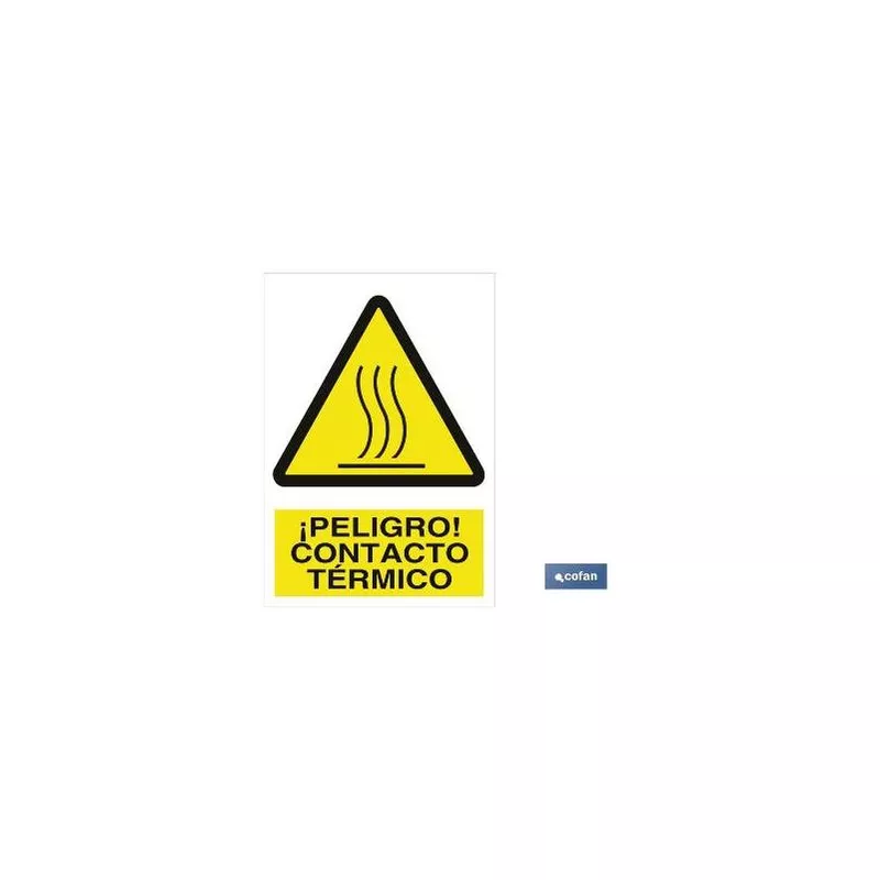 PLIMPO señal adhesivo 210x148mm. ¡peligro! contacto térmico barato
