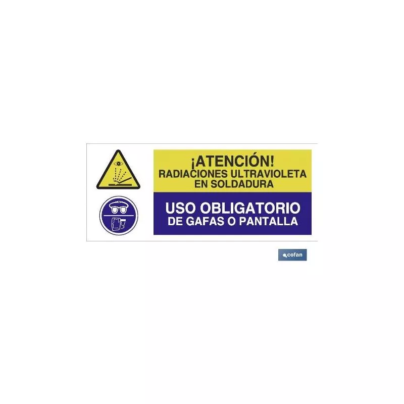 Plimpo Señal Poliestireno 1,5Mm 507X210 Combinada Peligro/Obligación En Oferta Plimpo Señal Poliestireno 1