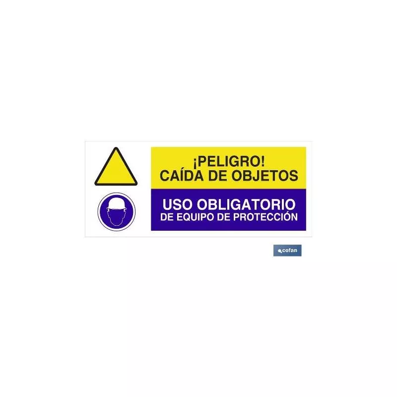 Plimpo Señal Poliestireno 1,5Mm 717X297 Combinada Peligro/Obligación En Oferta Plimpo Señal Poliestireno 1