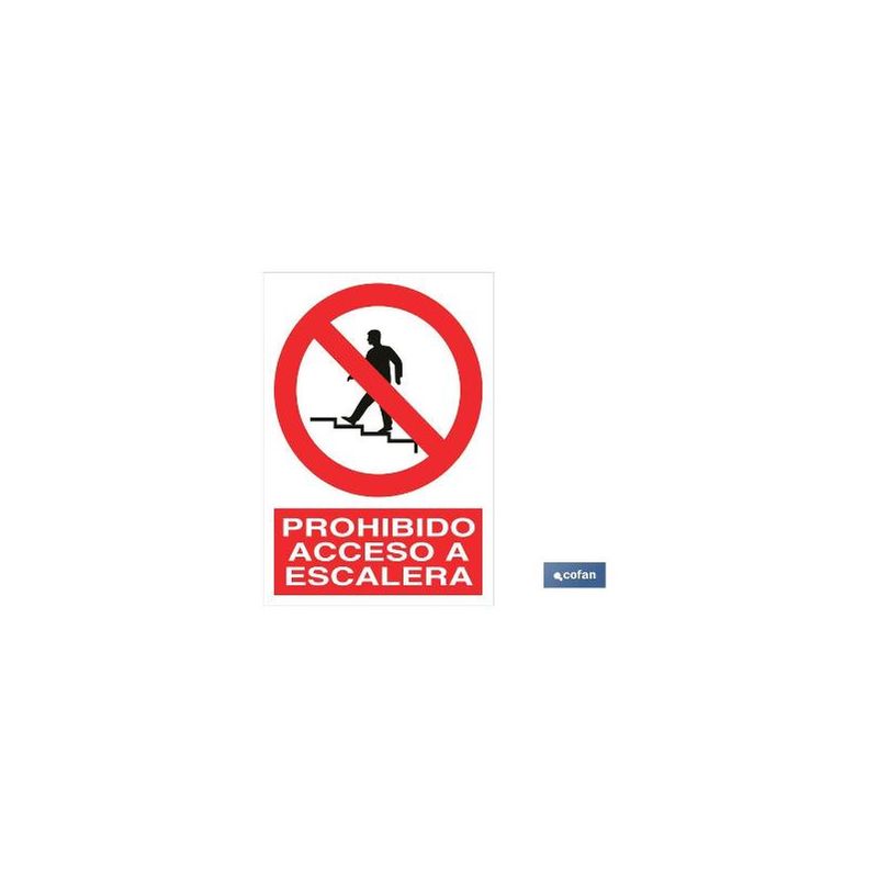 Plimpo Señal Poliestireno 210X148Mm Prohibido Acceso A Escalera Barato