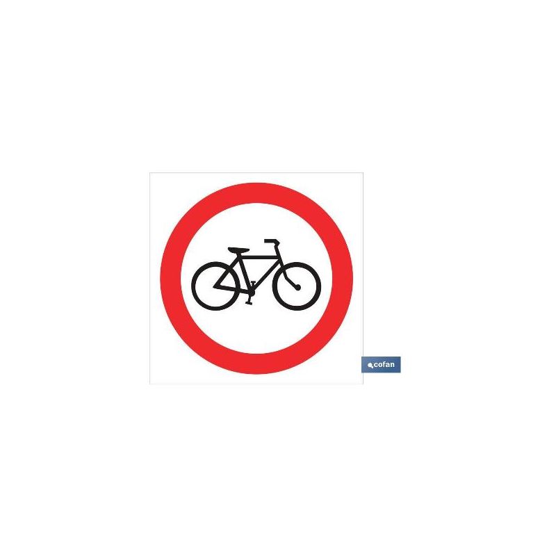 Plimpo Señal Poliestireno 210X210Mm Prohibido Bicicletas Barato