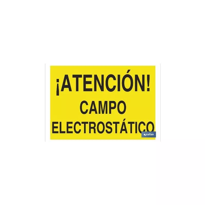 PLIMPO señal poliestireno 297x210 ¡atención! campo electroestático barato