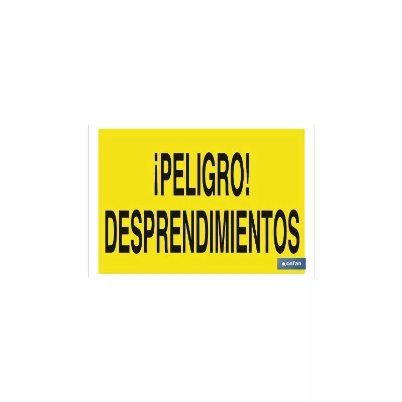 PLIMPO señal poliestireno 297x210 ¡peligro! desprendimientos barato