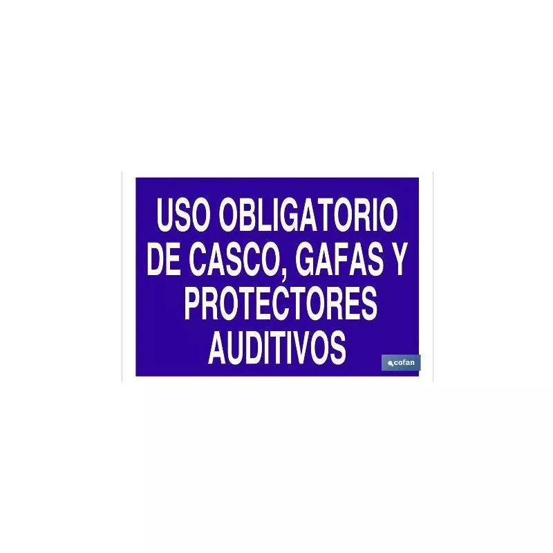 Plimpo Señal Poliestireno 297X210 Uso Obligatorio De Casco, Gafas Y Protectores Auditivos En Oferta Plimpo Señal Poliestireno 297X210 Uso Obligatorio De Casco