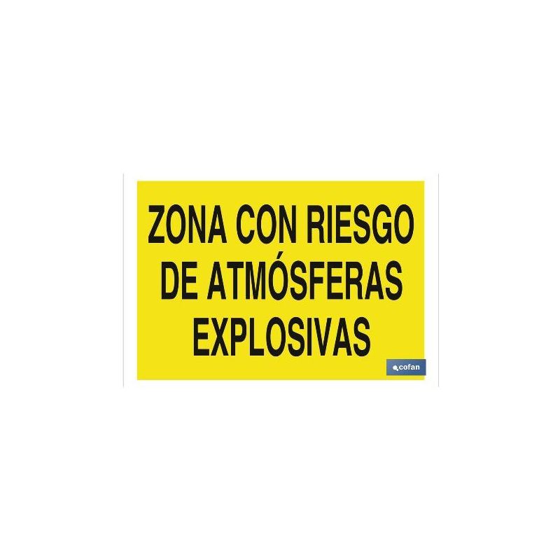Plimpo Señal Poliestireno 297X210 Zona Con Riesgo De Atmósferas Explosivas Barato
