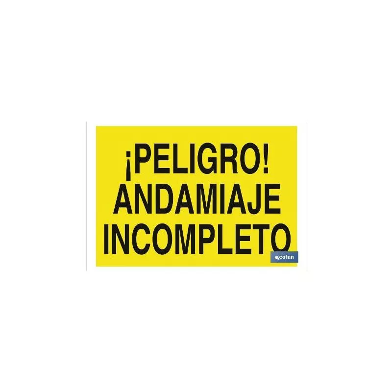 Plimpo Señal Poliestireno 297X210 ¡Peligro! Andamiaje Incompleto En Oferta Plimpo Señal Poliestireno 297X210 ¡Peligro! Andamiaje Incompleto Barato