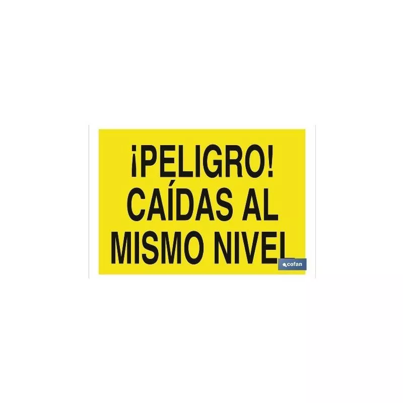 PLIMPO señal poliestireno 420x297 ¡peligro! caída al mismo nivel barato