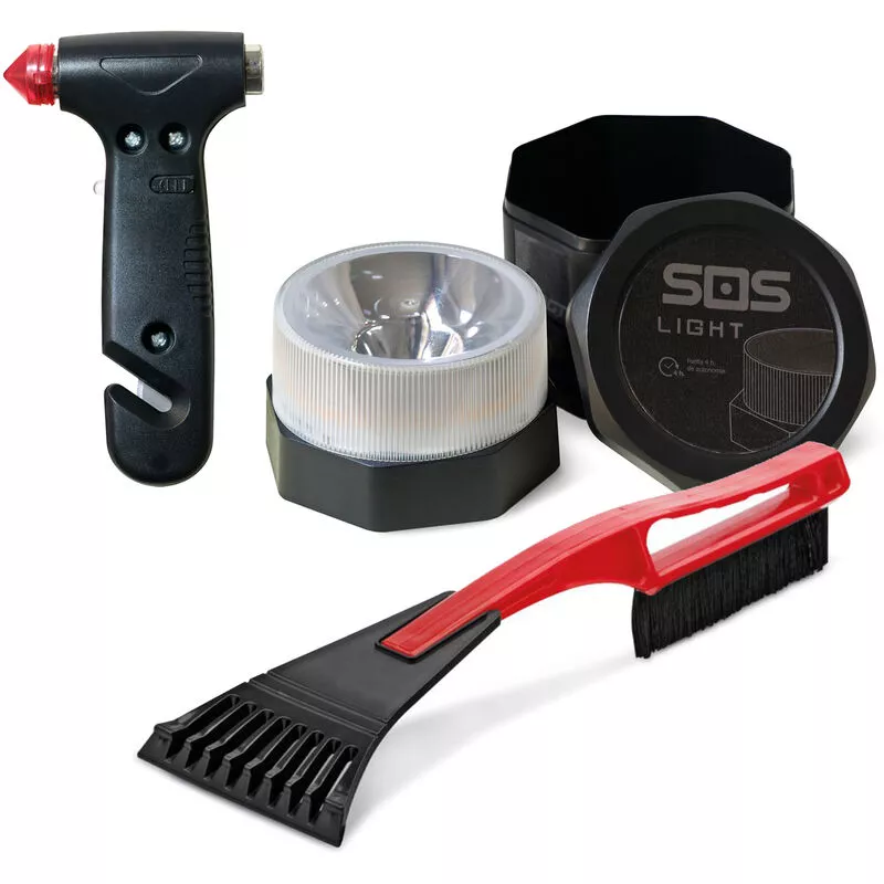 Pack SOS LIGHT + MARTILLO de seguridad portátil de emergencia