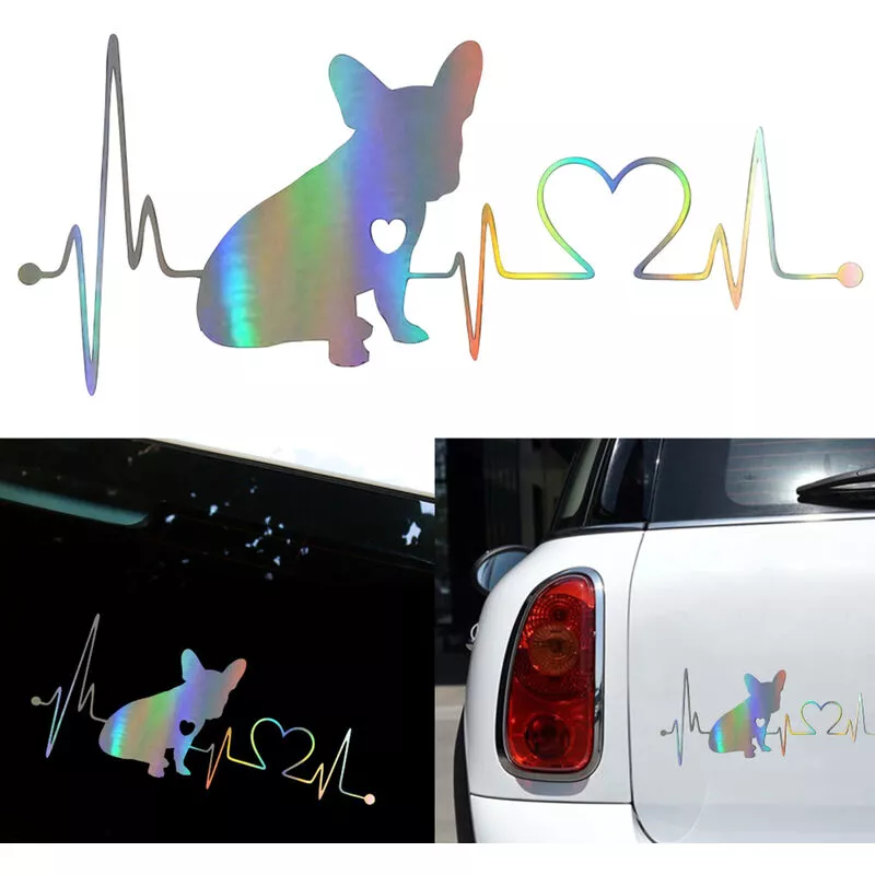 Pegatinas De Coche, Pegatinas Creativas A Prueba De Agua De Bulldog, Pegatinas De Advertencia De Parachoques, Pegatinas Laser Para Coche, Decoracion En Oferta Pegatinas De Coche