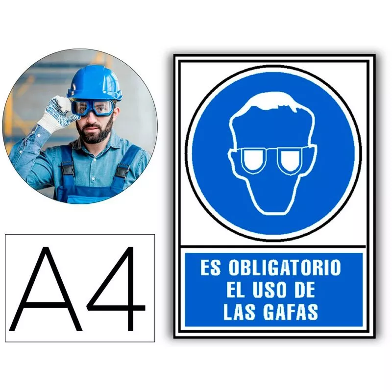 Pictograma Archivo 2000 Obligatorio Uso De Gafas Pvc Azul Luminiscente 210X297 Mm En Oferta Pictograma Archivo 2000 Obligatorio Uso De Gafas Pvc Azul Luminiscente 210X297 Mm Barato