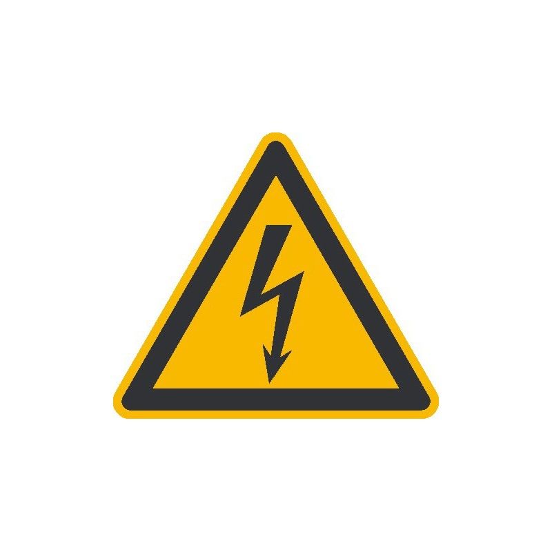 Placa De Adverdencia Atención Corriente Eléctrica Lámina