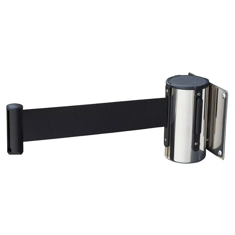 Poste Separador Mural Cinta Negra De 2 Metros Retráctil En Oferta Poste Separador Mural Cinta Negra De 2 Metros Retráctil Barato
