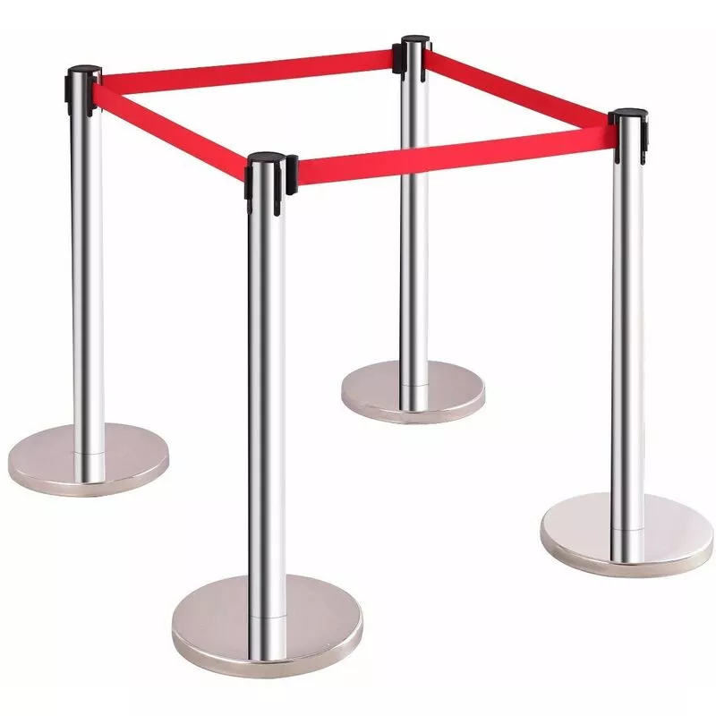 Postes Separador de Acero Inoxidable con Cinta Extensible para Hotel Aeropuerto Concierto Cine Exposición de Arte barato