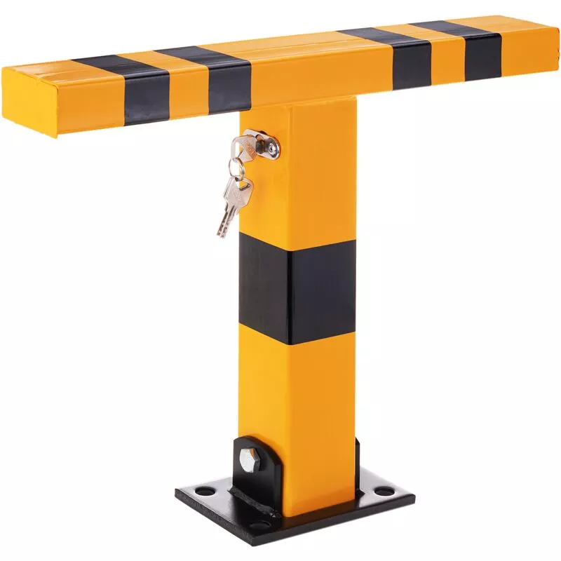 Primematik - Pilona de acero plegable bolardo abatible con cerradura 70x500x400mm barato