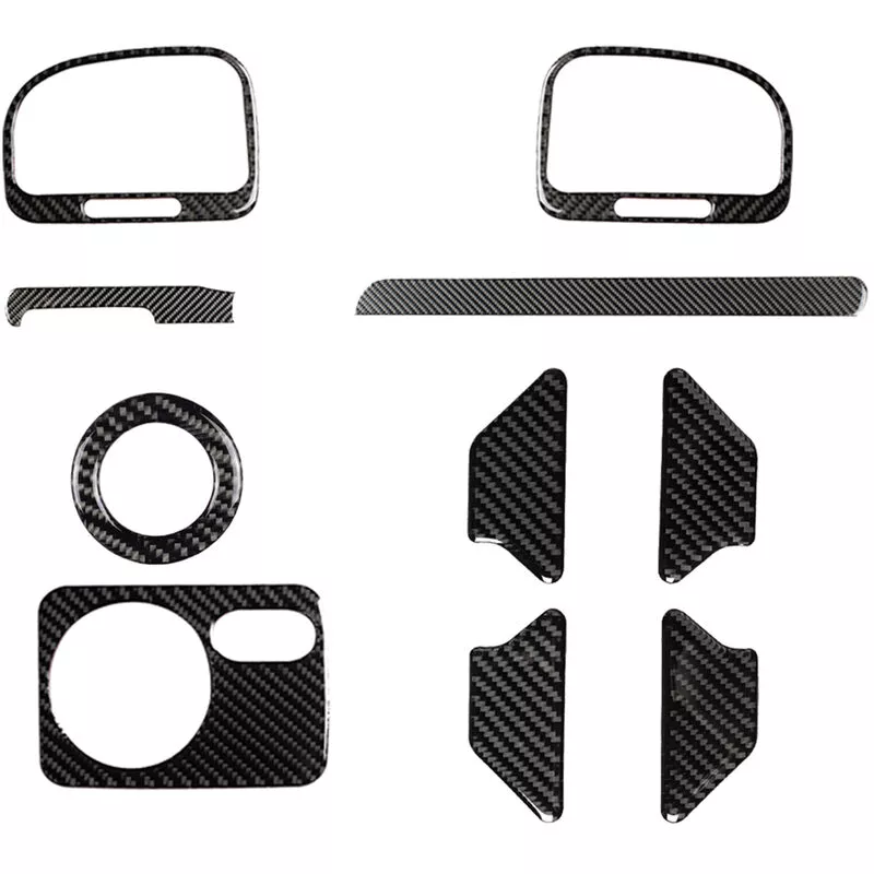 Reemplazo de las pegatinas del panel central de fibra de carbono del coche para VW Golf 6 GTI R MK6 2008-12