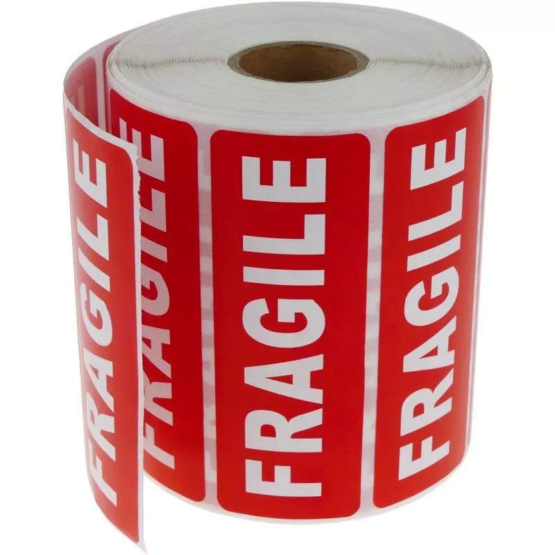 Rollo Bobina De 1000 Etiquetas Adhesivas Para Envíos De Paquetes Frágiles 89X32Mm - Bematik En Oferta Rollo Bobina De 1000 Etiquetas Adhesivas Para Envíos De Paquetes Frágiles 89X32Mm - Bematik Barato