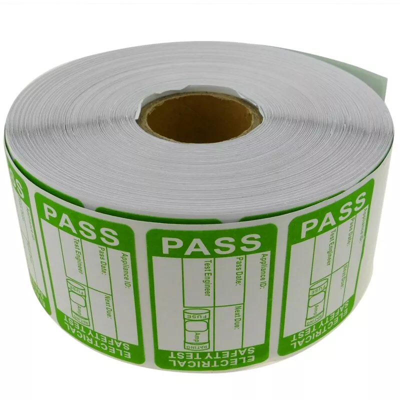 Rollo Bobina De 1000 Etiquetas Adhesivas Test De Seguridad Eléctrica 38X25Mm - Bematik En Oferta Rollo Bobina De 1000 Etiquetas Adhesivas Test De Seguridad Eléctrica 38X25Mm - Bematik Barato
