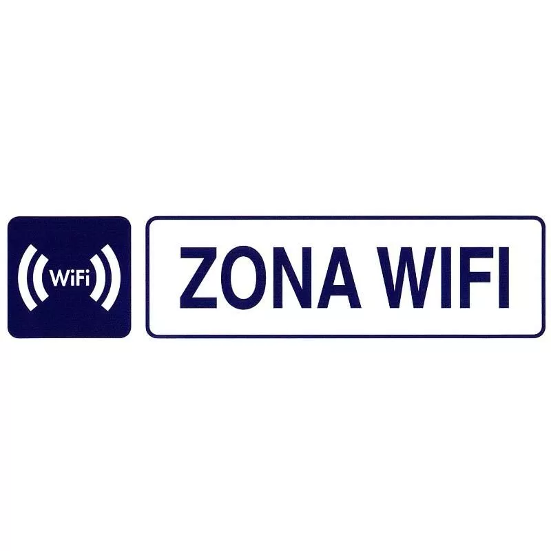 Rotulo adhesivo 250x63 mm. zona wifi barato