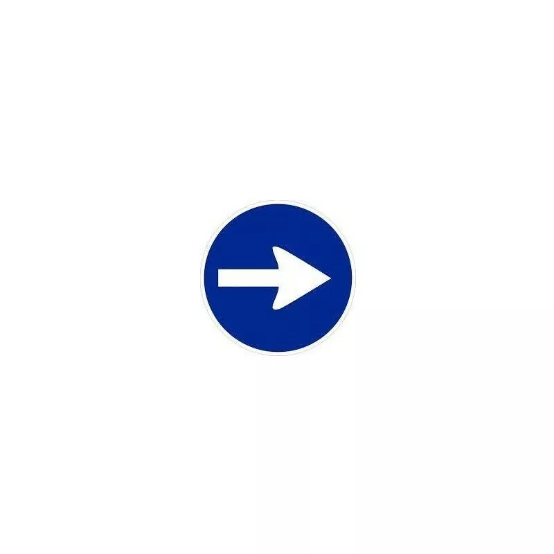 SEÑAL DIRECCION OBLIGATORIA DERECHA 210X290MM - Metalicas Julio Garc barato