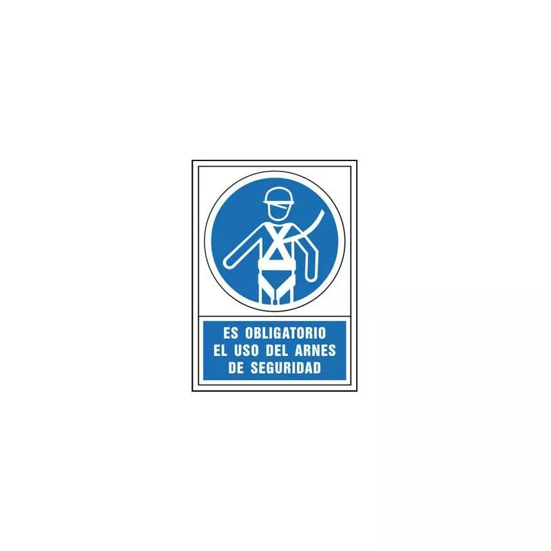 Se�al peque�a obligatorio uso arn�s de seguridad barato