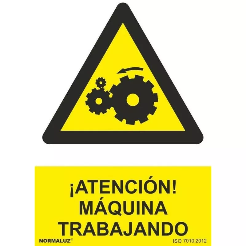 Señal ¡Atención! Máquina Trabajando Con Tintas UV | 210 x 300 mm - ALUMINIO 0'5 mm barato