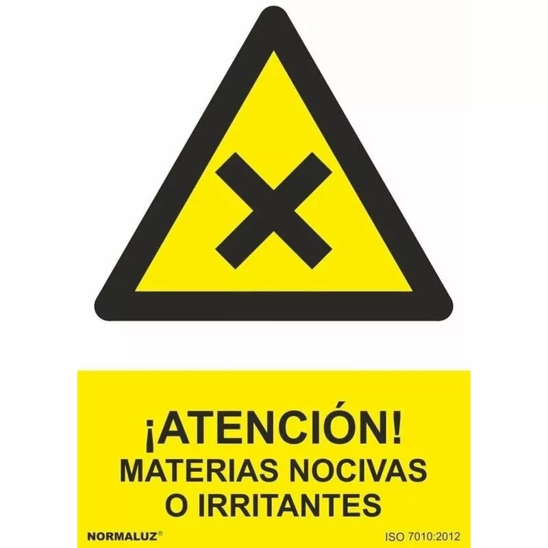 Señal ¡Atención! Materias Nocivas o Irritantes Con Tintas UV | ALUMINIO 0'5 mm - 300 x 400 mm barato