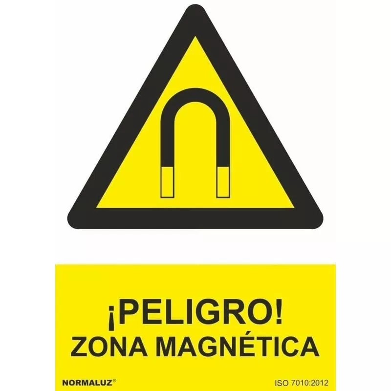 Señal ¡Peligro! Zona Magnética Con Tintas UV | ALUMINIO 0'5 mm - 300 x 400 mm barato