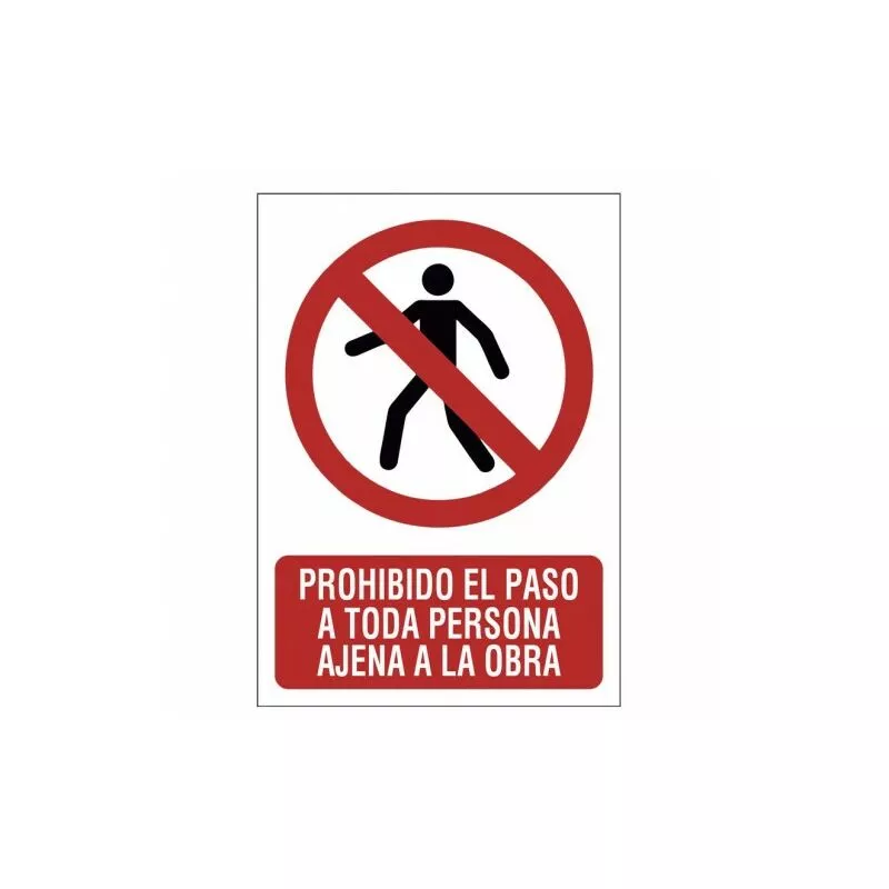 *Señal 210X297 Pvc Proh.Paso A Obra-Ehlis barato