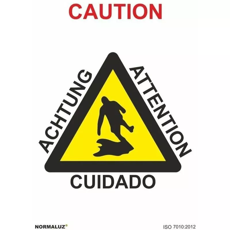 Señal Caution / Cuidado / Achtung / Attention Con Tintas Uv | 300 X 400 Mm - Pvc Glasspack 0'7 Mm En Oferta Señal Caution / Cuidado / Achtung / Attention Con Tintas Uv | 300 X 400 Mm - Pvc Glasspack 0'7 Mm Barato
