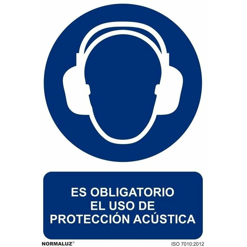 Señal Es Obligatorio El Uso De Protección Acústica Con Tintas Uv | 200 X 300 Mm - Adhesivos De Vinilo Barato