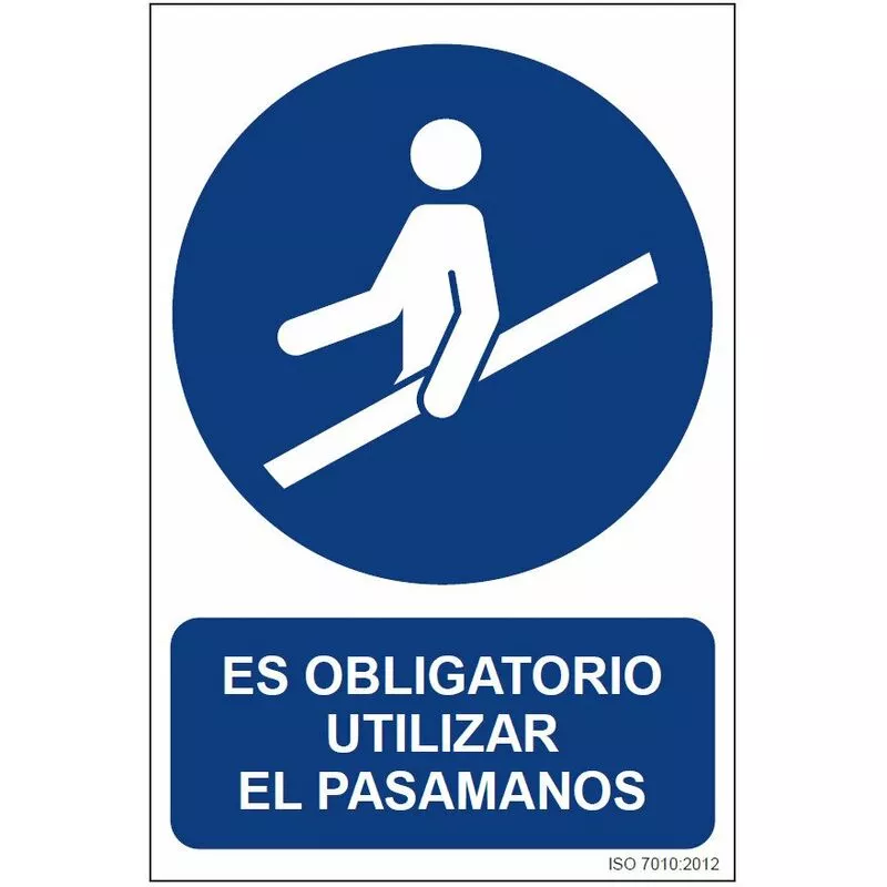 Señal Es Obligatorio Utilizar El Pasamanos Con Tintas Uv | 210 X 300 Mm - Aluminio 0'5 Mm En Oferta Señal Es Obligatorio Utilizar El Pasamanos Con Tintas Uv | 210 X 300 Mm - Aluminio 0'5 Mm Barato