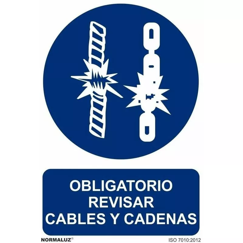 Señal Obligatorio Revisar Cables Y Cadenas Con Tintas Uv | 200 X 300 Mm - Adhesivos De Vinilo En Oferta Señal Obligatorio Revisar Cables Y Cadenas Con Tintas Uv | 200 X 300 Mm - Adhesivos De Vinilo Barato