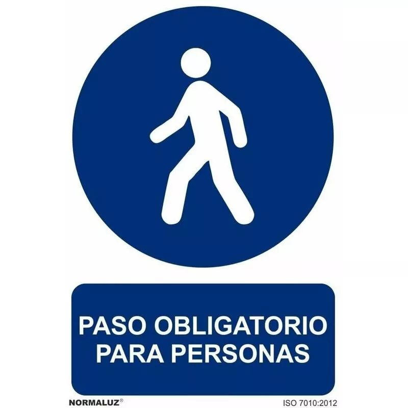 Señal Paso Obligatorio Para Personas Con Tintas Uv | Aluminio 0'5 Mm - 300 X 400 Mm En Oferta Señal Paso Obligatorio Para Personas Con Tintas Uv | Aluminio 0'5 Mm - 300 X 400 Mm Barato