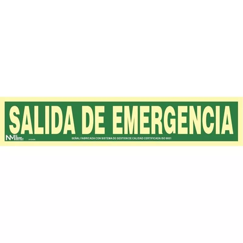 Señal Salida De Emergencia Gran Formato Clase A Luminiscente 105X520Mm En Oferta Señal Salida De Emergencia Gran Formato Clase A Luminiscente 105X520Mm Barato