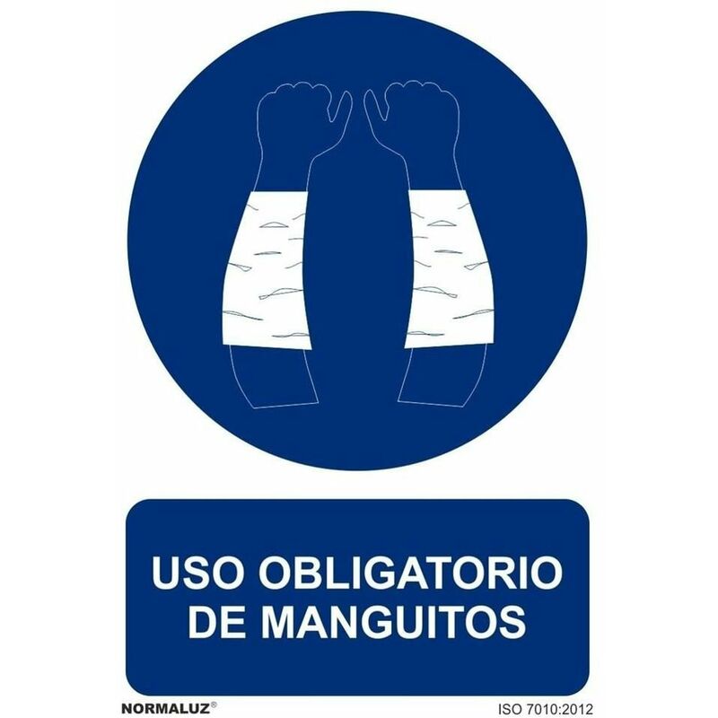 Señal Uso Obligatorio De Manguitos Con Tintas Uv | Adhesivos De Vinilo - 150 X 200 Mm Barato