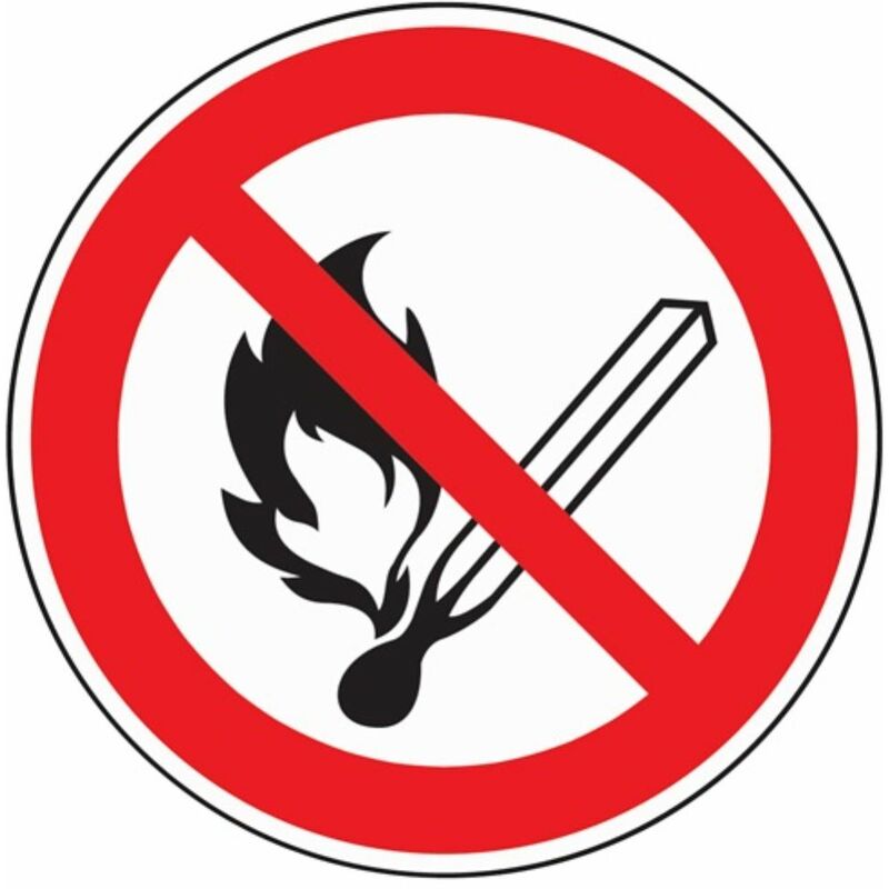 Señal De Prohibición Fuego / Ligero Verbo D200Mm Signo De Plástico Rojo / Negro Barato