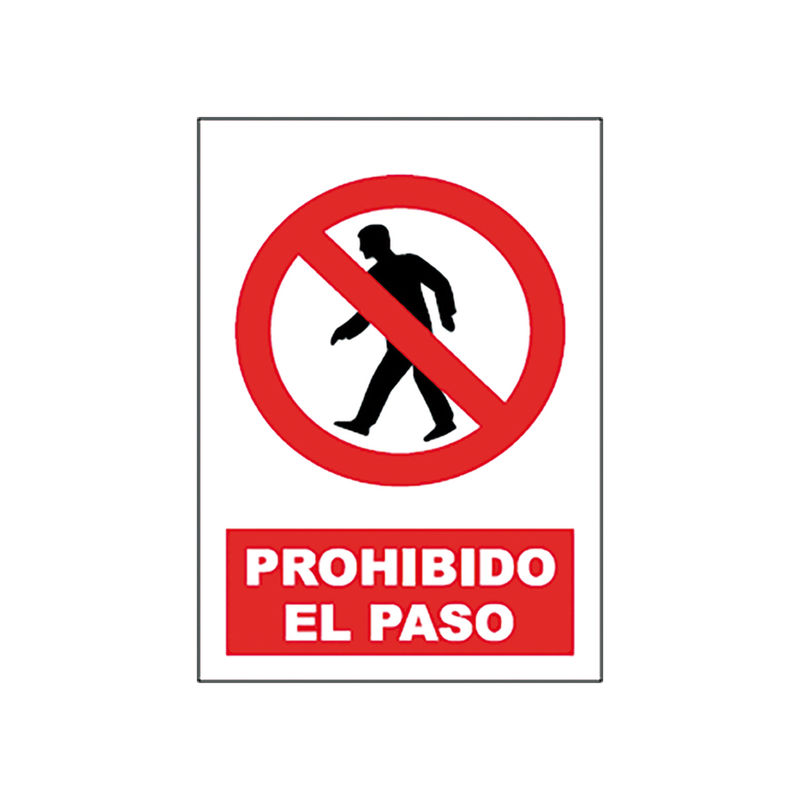 Señal Prohibido El Paso Sp897 40X30Cm Jg Señalización Barato