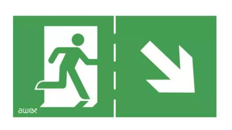Señales De Evacuación Para Las Luces De Emergencia Exit | Flecha 45º Abajo-Derecha En Oferta Señales De Evacuación Para Las Luces De Emergencia Exit | Flecha 45º Abajo-Derecha Barato