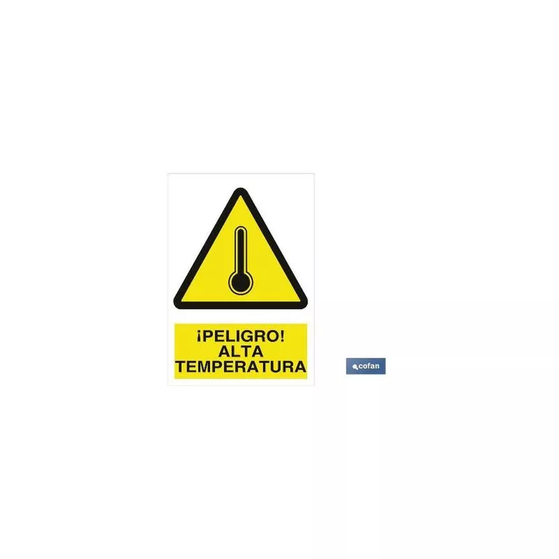 ¡Peligro! alta temperatura Medida mm:297X210 Material: adhesivo barato